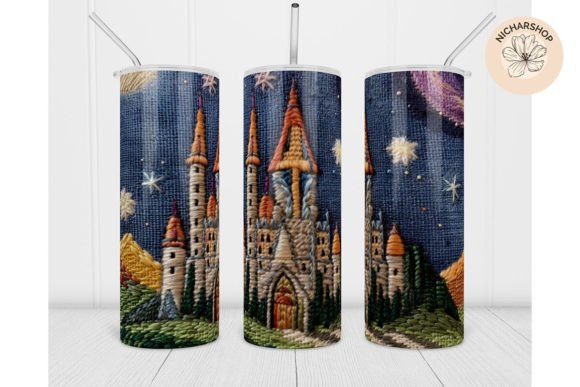20oz 3D Castle Embroidery Tumbler Wrap Review