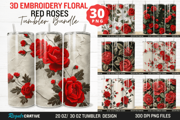 3D Embroidery Floral Red Roses Tumbler – A Seasonal Review