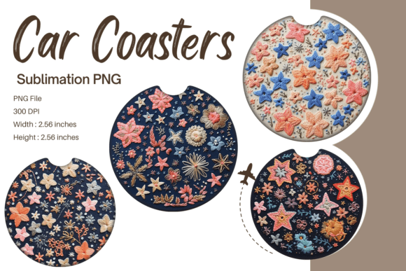 3D Flower Star Embroidery Car Coaster Review for Gift Makers