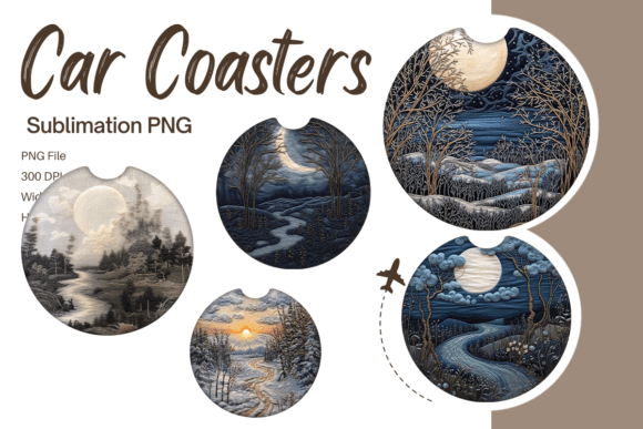 3D Forest Moon Embroidery Car Coaster Review