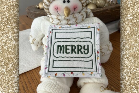 3D MERRY Text and Quilting-Directions