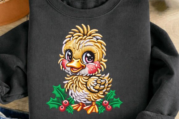 Cute Duckling Faux Yarn Embroidery Png Review for Boutique Apparel