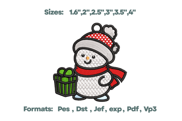 FSL Snowman Ornament with Gift – A Holiday Embroidery Review