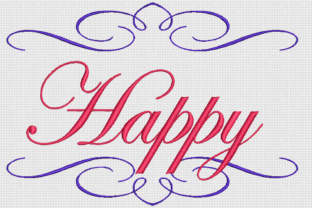 HAPPY: Edwardian Script Sweatshirt Embroidery Review