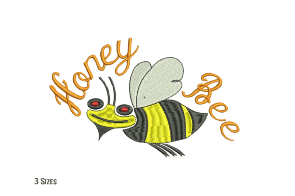 Honey Bee Script Embroidery Design