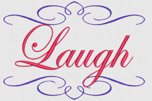 Laugh in Edwardian Script – An Embroidery Designer’s Review for Personalized Gifts