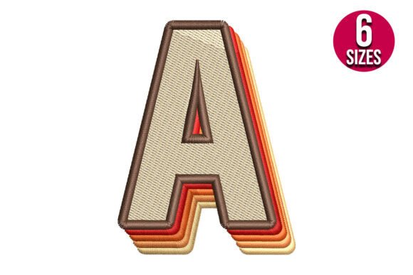 Retro Alphabet Letter a: A Vintage Monogram for Seasonal Embroidery